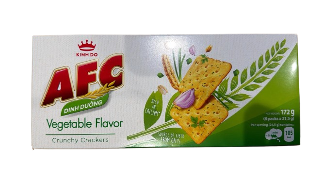 AFC Cracker Veggies Flavour 蔬菜味餅乾 Banh Quy Vi Rau 172g x 1