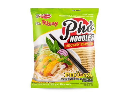 17033哦! Ricey Instant Rice Noodles Chicken Flavor 雞肉口味河粉 Pho Ga 70gr x 24