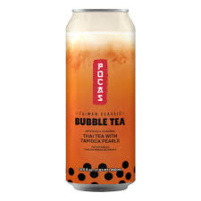 Pocas Bubble Tea Thai Tea Flavour 泰茶味珍珠奶茶 Tra Sua Thai Tran Chau 490ml x 1