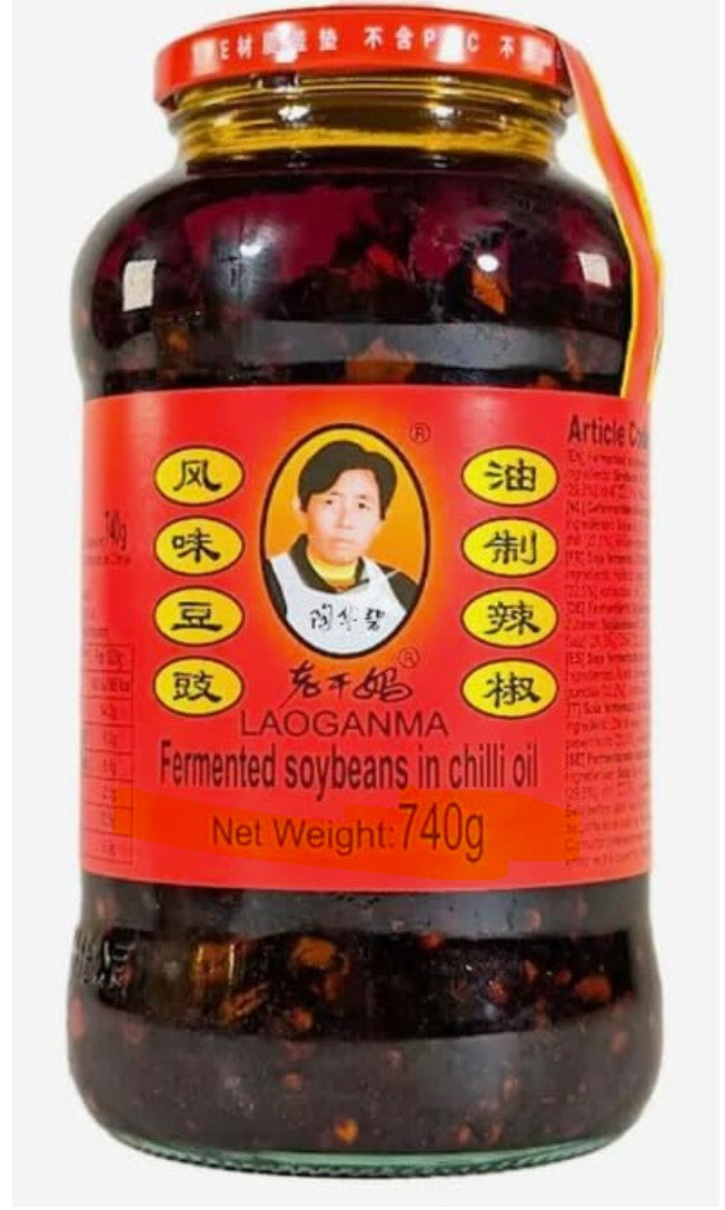 LGM Fermented Soybeans in Chilli Oil l老乾媽風味豆豉油制辣椒Dau Den Ngam Dau Ot 740g x 12