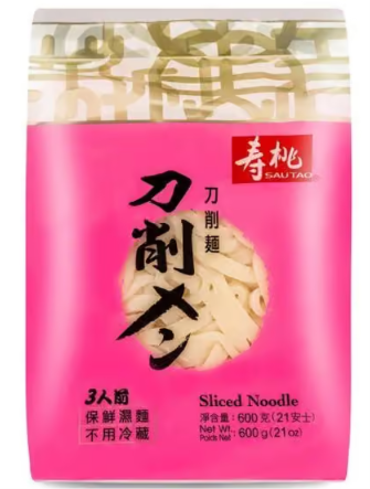 STP Sliced Noodle liced Noodle (3-in) 壽桃牌 刀削麵 600g x 1