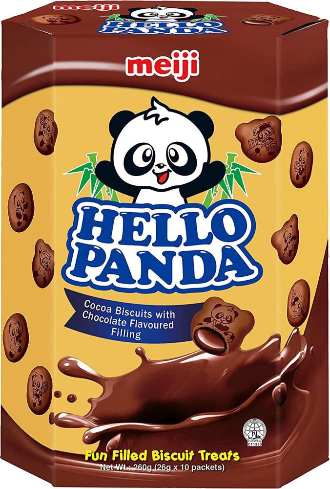 Meiji Hello Panda 雙巧克力餅乾 明治貓熊夾心餅乾 - 雙重朱古力1x260g