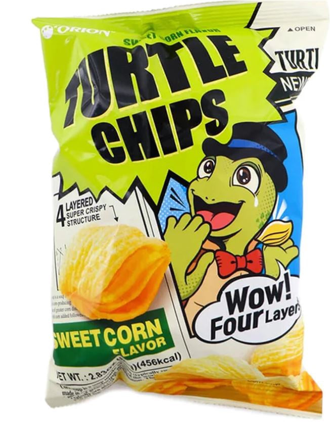 Orion Turtle Chips Corn Soup好麗友粟米脆果 (粟米濃湯味) 80g x1
