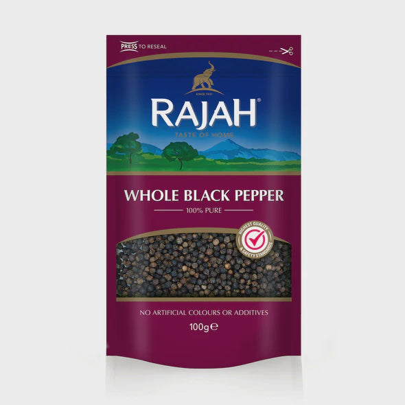 Rajah Whole Black Pepper 黑胡椒粒 Hat tieu den 100g x1