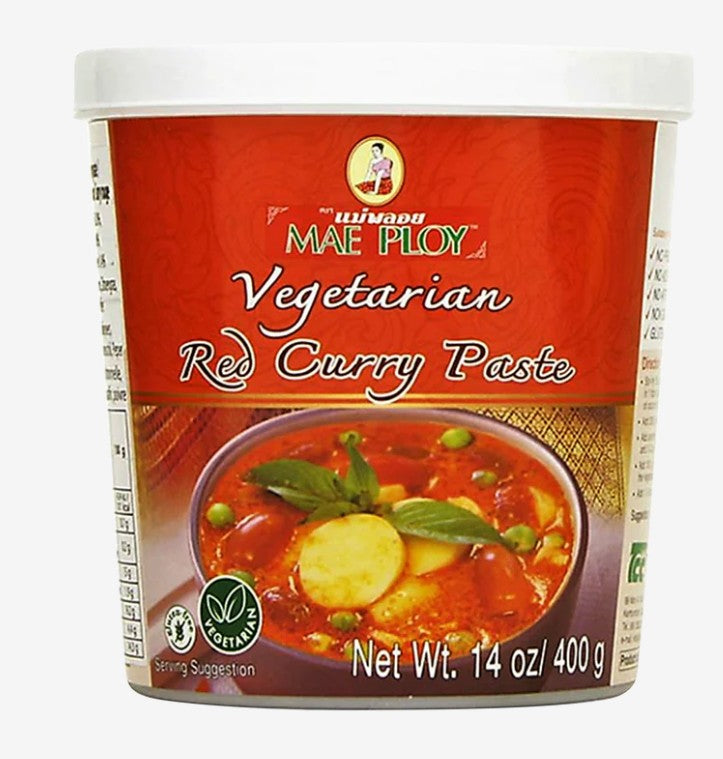 Mae Ploy (Vegetarian) Red Curry Paste(素食)紅咖喱醬 Sot Cari Do Chay 400g x 1