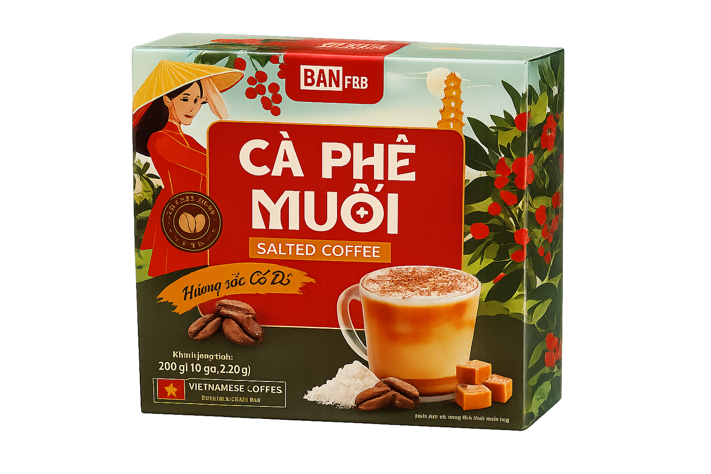 Ban Salted Coffee 鹽咖啡 Ca Phe Muoi Ban (20g x 10) x 1
