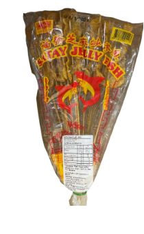 Golden Kite Two Shark Satay Jelly Fish Stick (12-in) 稚穆芝麻沙爹魚串50g x1