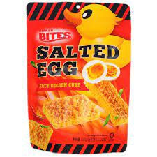 My Bizcuit Snack Bites Cay Golden Cube - Trứng Muối 喜樂麥醬心鹹蛋黃威化酥-辣味 Bánh Quy Cày Trung Mười100g