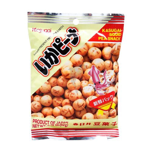 Kasugai Ika Peana Seasoned Peanut Snack 日本魚皮花生 - 尤魚 Snack dau phong vi muc 62g x1