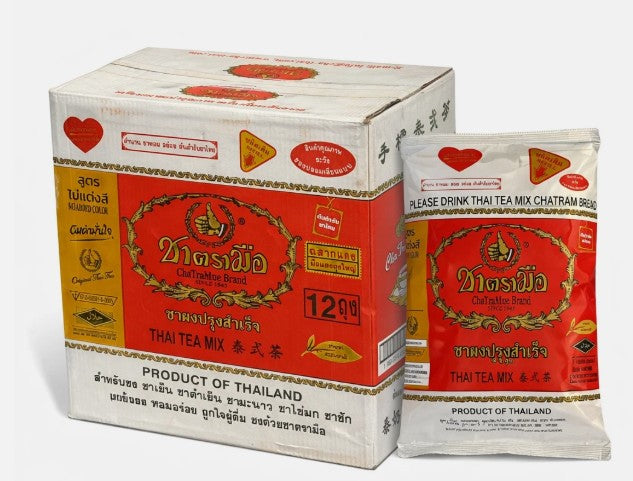 ChaTraMue Hand Brand Black Tea Mix 泰國手標 泰式奶茶 紅茶葉 400g x12