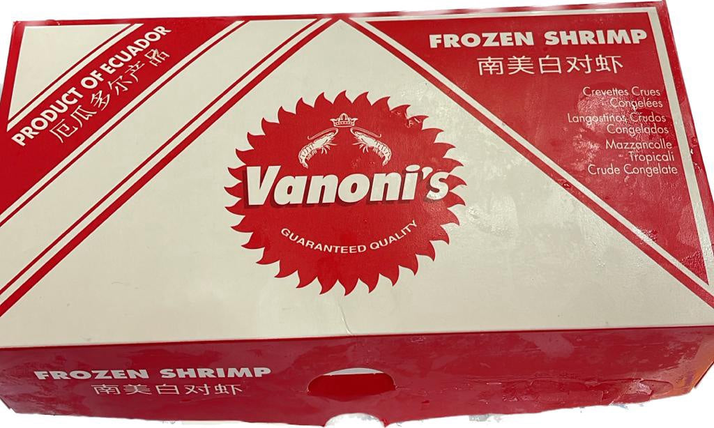 Tôm đông lạnh nguyên liệu VANONI 40/50 HOSO Ecuadorian有壳大虾 Tom dong lãnh 2kg x1