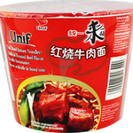 21106 UNI Noodles (Tô) - Bò Nướng 統一紅燒牛肉麵(桶) Mi vi bo nướng 110g x12