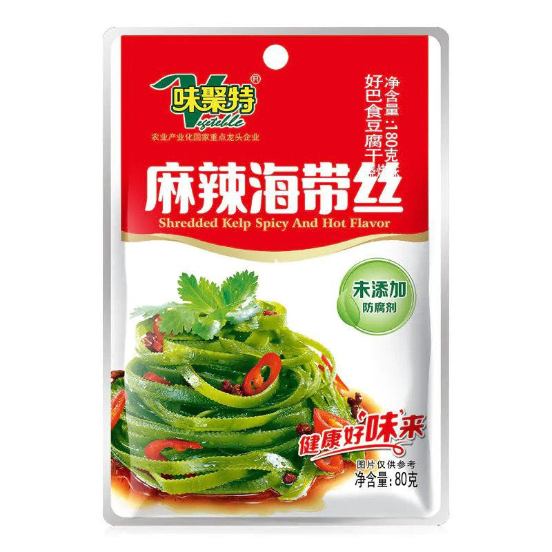 60302 Spicy And Hot Shredded Kelp 麻辣海带丝 Tao Be Cay 80g x1