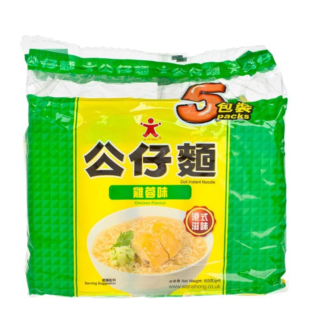 Hương vị gà búp bê (đa) 公仔 雞蓉味 即食麵(103gx5) x1