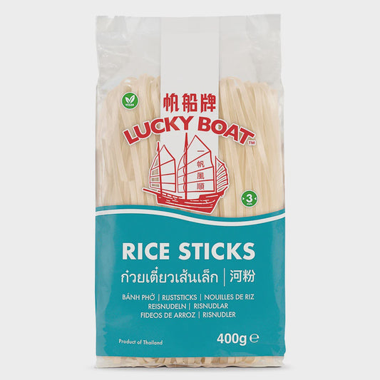 Lucky Boat Rice Sticks帆船牌 河粉 Bun gao 10mm/400g x1