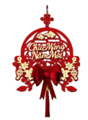 Decorative Fan 吉祥扇 Khanh Quat Trang Tri CHUC MUNG NAM MOI 38cm x 38cm 1pc x 1