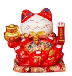 Lucky Cat 招財貓 Meo May Man 02 34cm 1pc x 1