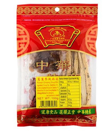 ZF Korean Ginseng Soup Mix 正豐高麗參燉雞湯包Canh g nhn sm Hn Quoc 100g x1