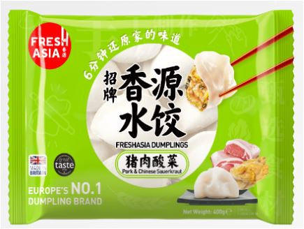 FA Pork & Chinese Sauerkraut Dumplings香源猪肉酸菜水餃 400g x1
