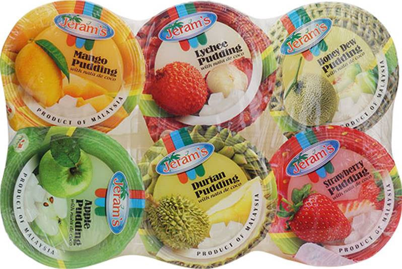 JERAM Mix Fruit Pudding + Nata De Coco 雜果布丁 6x115g x1
