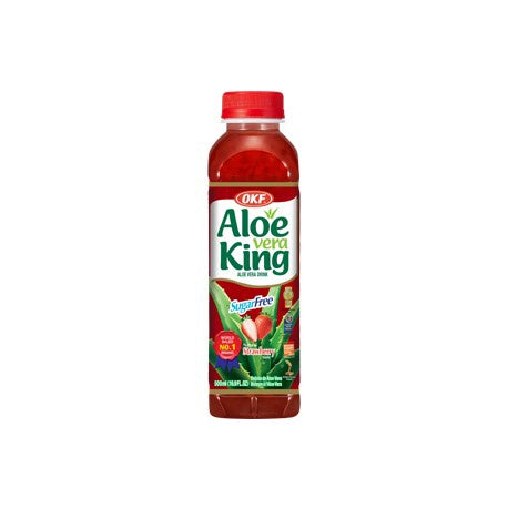 OKF Aloe Vera King Sugar Free Strawberry 蘆薈汁(無糖) -草莓 Nuoc Dau Khong Duong 500ml x1