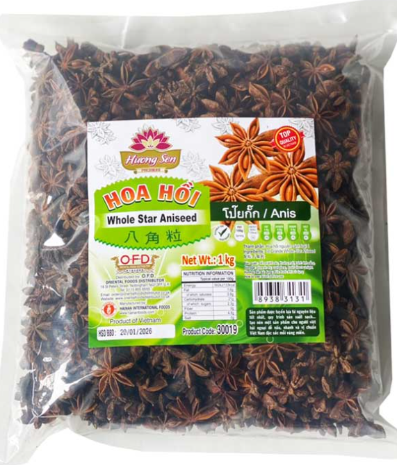 Huong Sen Star Aniseed 高级八角Hoa Hoi 1kg x 1