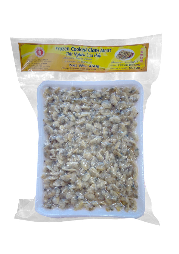 Seahorse King Frozen Cooked Clam Meat 700up pcs/kg 黃蜆肉 Thit Ngheu 450g x1