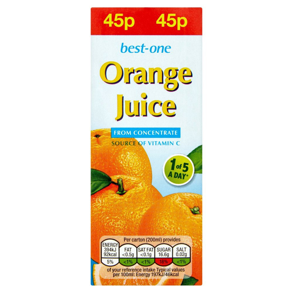 42714 Best-One Orange Juice from Concentrate橙汁 200ml x1