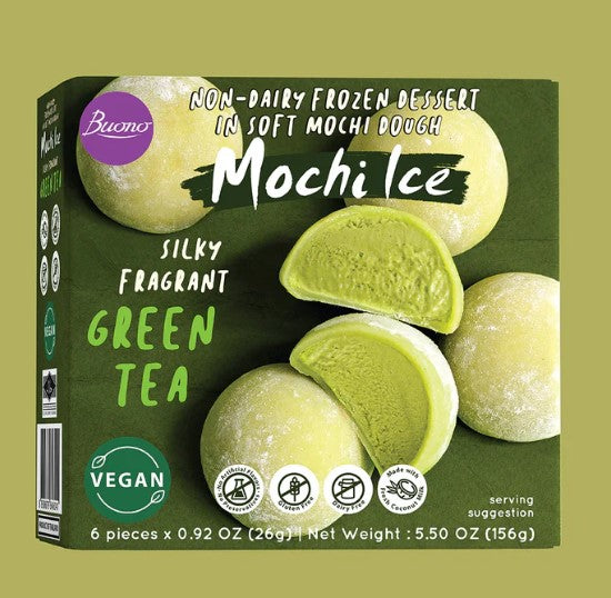 46041 Buono Mochi Ice -Green Tea (Dairy Free) 麻薯雪糕糯米糍 綠茶口味 156g x1