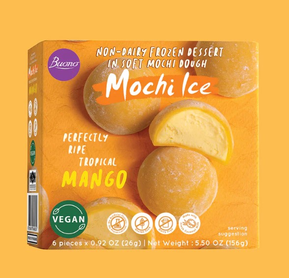 46058 Buono Mochi Ice -Mango (Dairy Free) 麻薯雪糕糯米糍 芒果口味 156g x1 – Asia ...