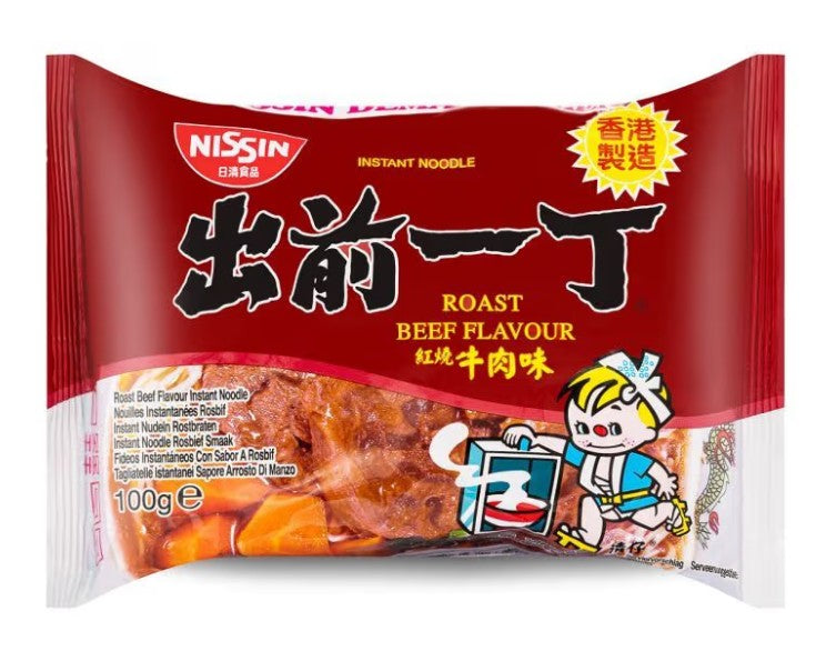 20030 Mì Nissin HK - Bò Nướng 出前一丁紅燒牛肉麵 100g x 1