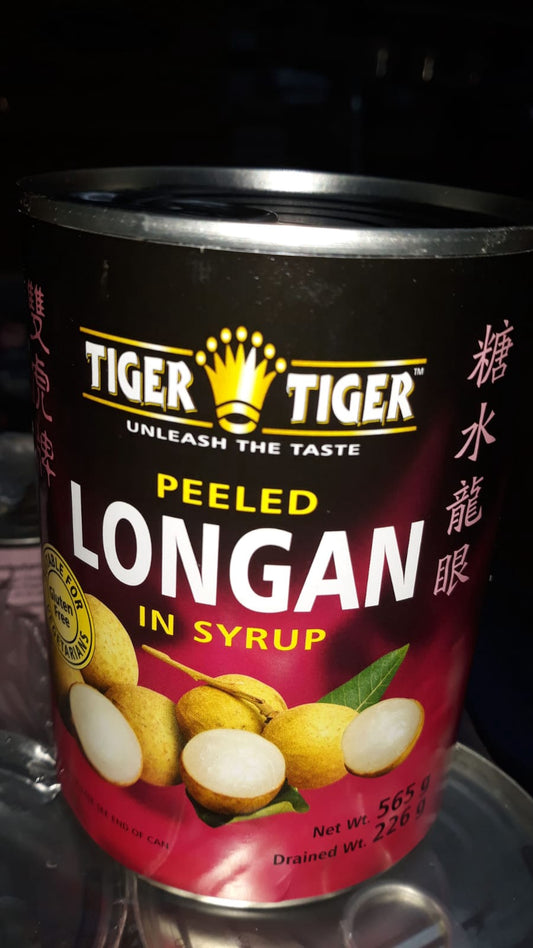 Long nhãn lột vỏ Tiger Tiger 糖水龙眼 Nhân đông lớn 1x565g