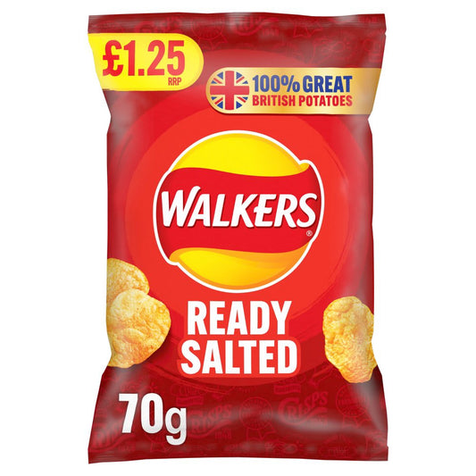Khoai tây chiên giòn muối Walkers Ready 70g x1
