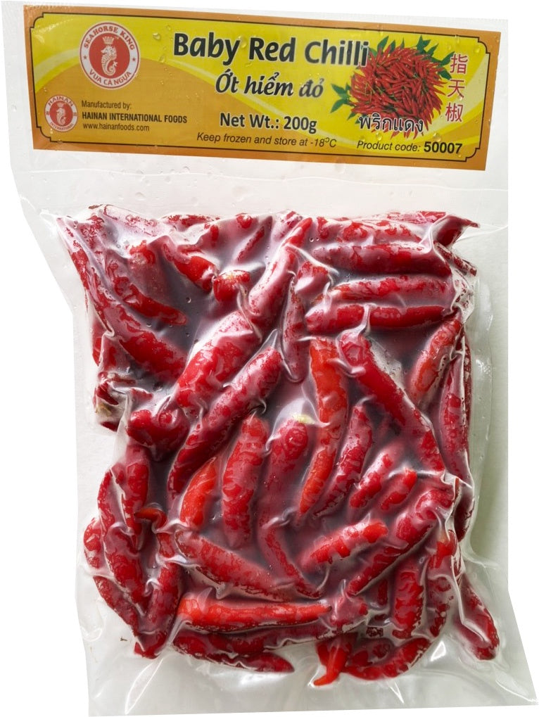 Seahorse King Frozen Baby Red Chilli 红辣椒仔Ot Hiem Do 200g x 1