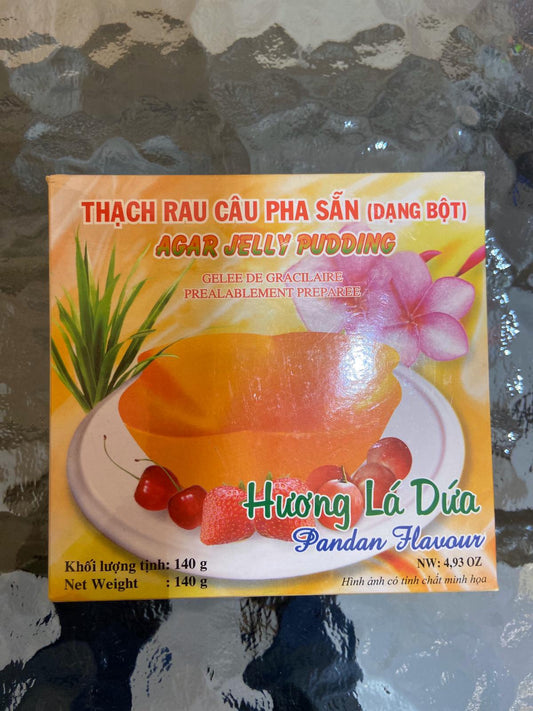 3K Pudding Rau Câu Lá Dứa Bột Rau Cầu Mắm Hương La Dừa 140g x 1