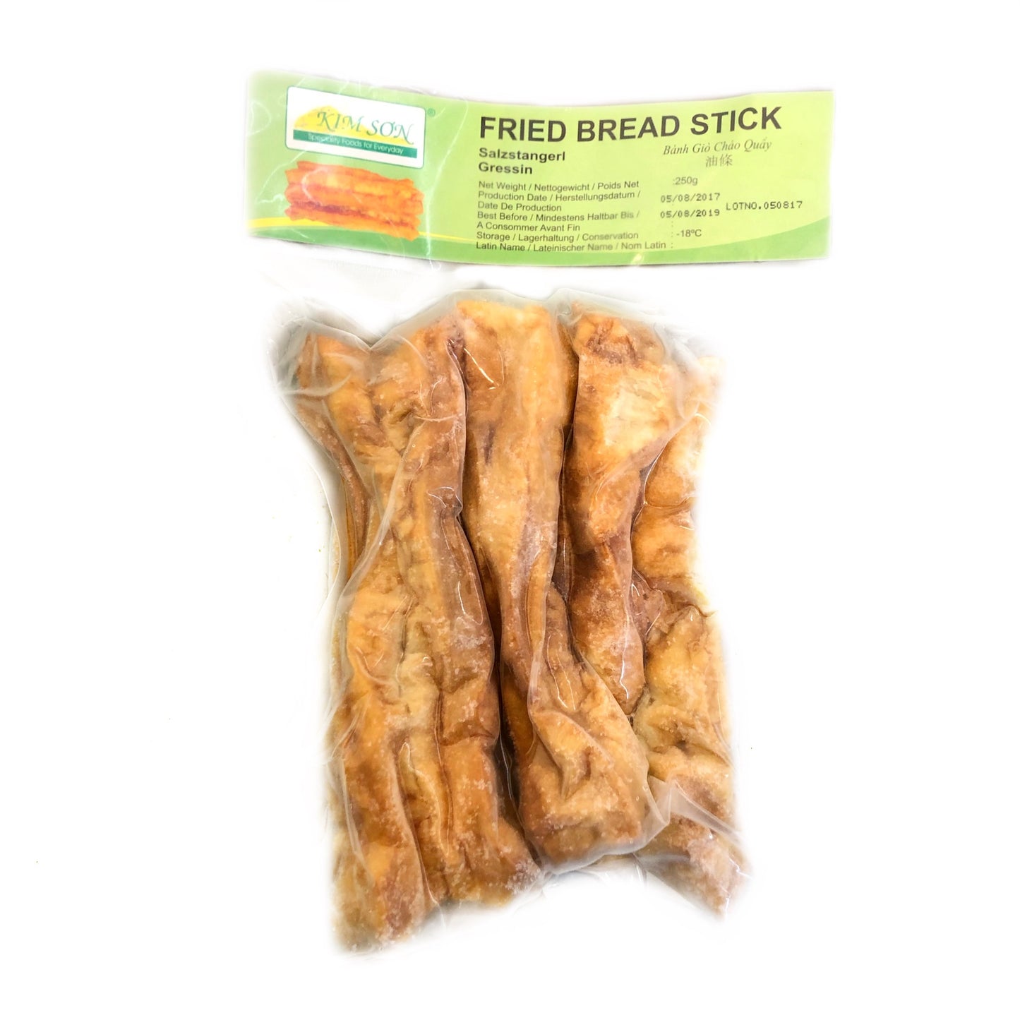 13509 Kim Son Frozen Fried bread Stick 油炸鬼 Quay Dong lanh  250g x 20 (Box)