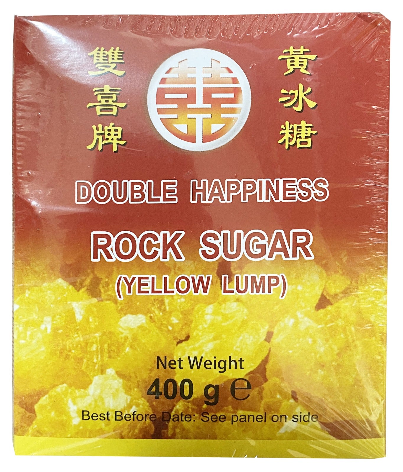 Đường phèn Double Happiness (Cục vàng) 雙囍黃冰糖 Keo mut da vang 400g x1