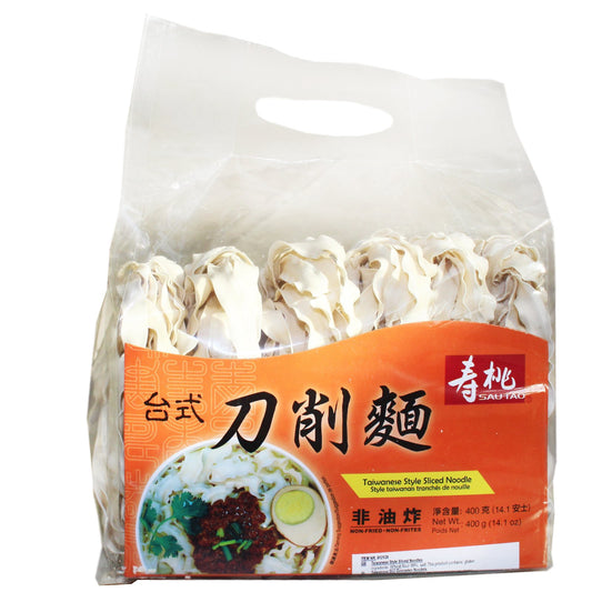 STP Taiwan Sliced Noodle 壽桃 台式刀削麵 Mi Soi Thai Lat 400g x1