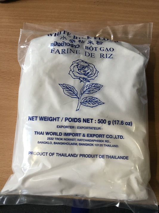 Rose White Rice Flour 玫瑰牌 水磨粘米粉Bot Gao 500g x 1