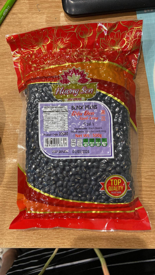 81861 Huong Sen Black Beans黑豆 Dau Den Xanh Long 500gr x 1