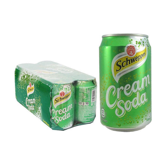 Schweppes Cream Soda 玉泉忌廉汽水-罐 Nuoc Soda Kem 330ml x8