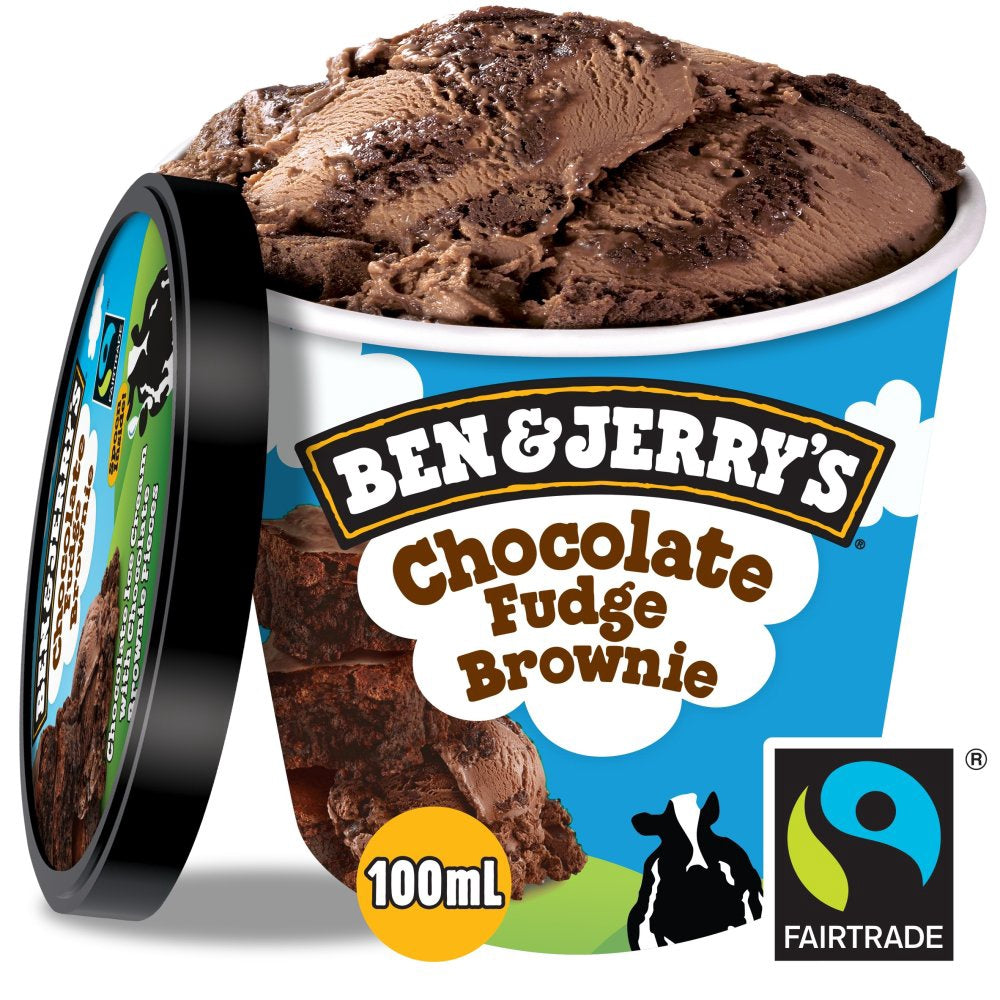 Ben & Jerry's Chocolate Fudge Brownie Ice Cream Kem socola 100ml x1