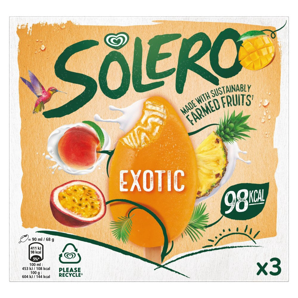 Solero Exotic Ice Cream熱情果味雪糕 (3 x 90 ml) 3pk x1