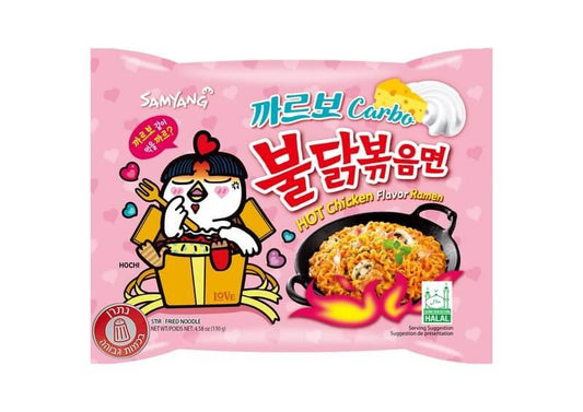 Samyang Hot Chicken Ramen CARBONARA三養 火辣雞麵 卡邦尼芝士 Samyang Vị Carbonara 130g x1