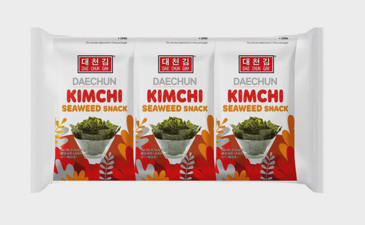 Daechun Seaweed Snack Kimchi Flavour (4g x 3pack) x1