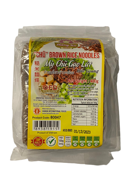 80047 Huong Sen Chu Brown Rice Noodles My Chu Gao Lut Bac Giang400gr x 1