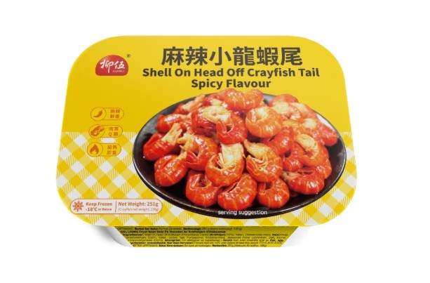 LW Frozen Cooked Shell on Head off Crayfish Tail - Spicy Flavour柳伍麻辣小龍蝦尾 251g x1