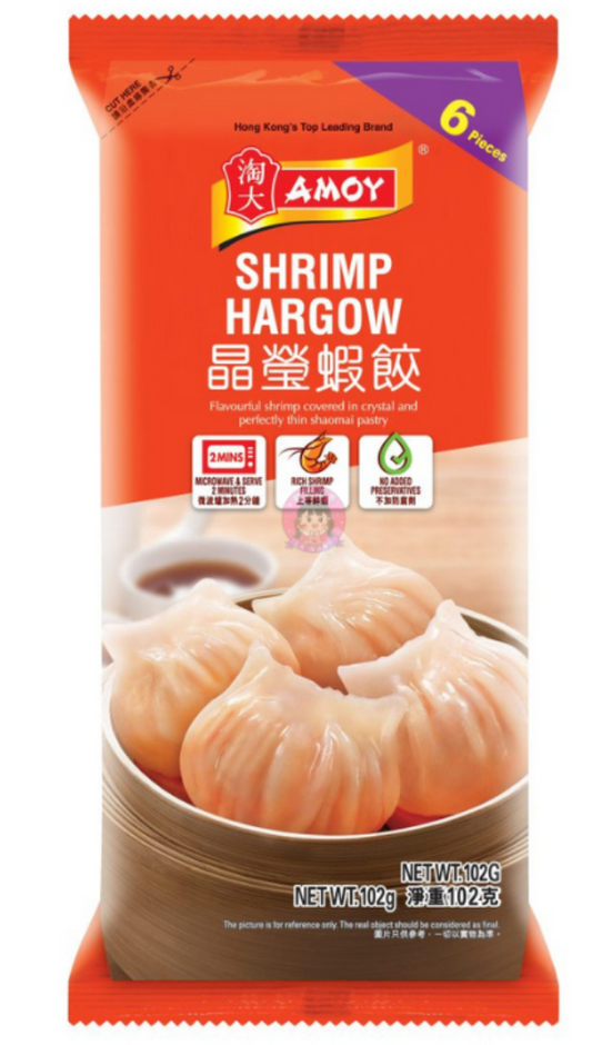 AMOY Shrimp Hargow (6pc) 淘大晶瑩蝦餃 102g x 1