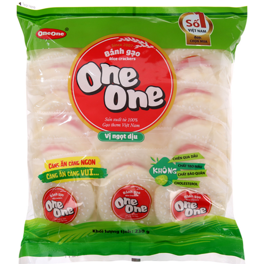 One One Rice Cake Original Flavor 原味香脆米餅 Banh Gao Vi Tu Nhien 230g x 1