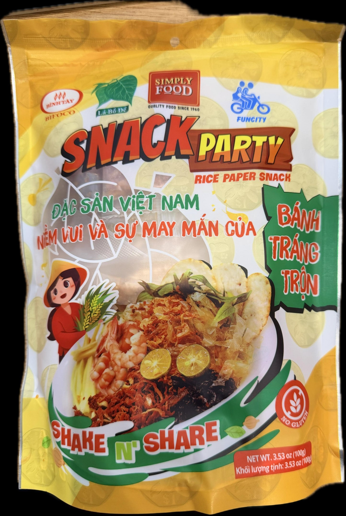 Binh Tay Mixed Rice Paper 越南撈米紙 Banh Trang Tron 100g x 1